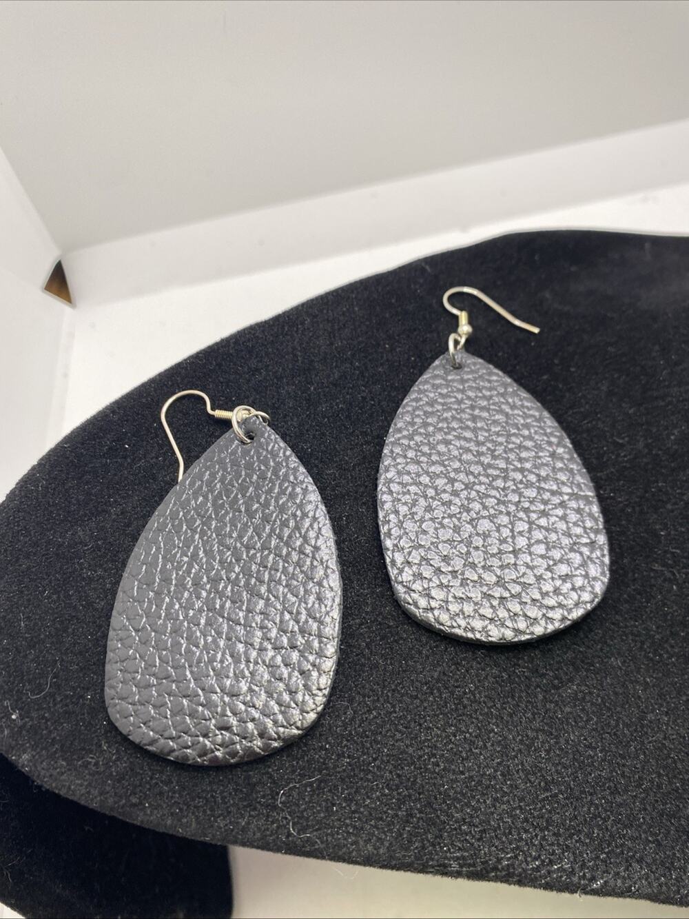 Womens Black Gothic Style Shiny Earrings